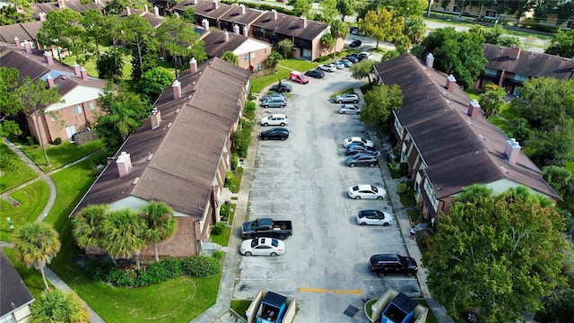 aerial view with a residential view