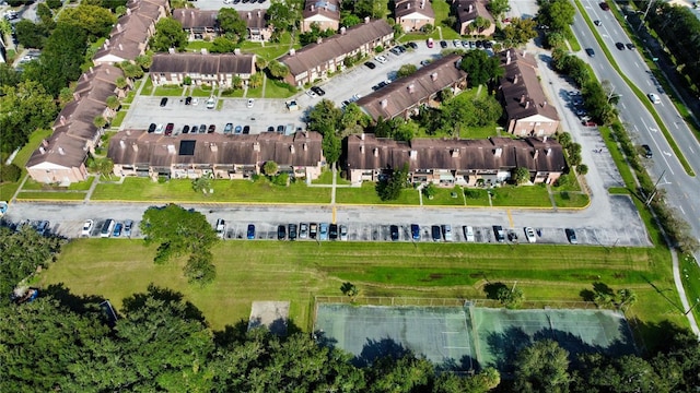bird's eye view with a residential view
