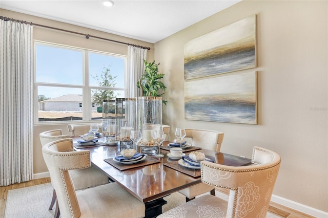 dining room featuring light hardwood / wood-style floors