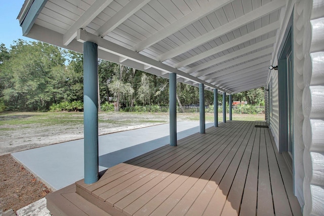 view of wooden terrace