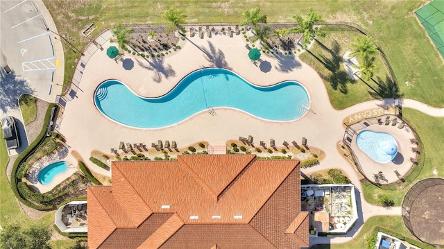 birds eye view of property