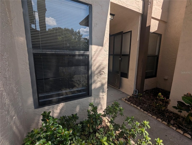 exterior details featuring concrete flooring