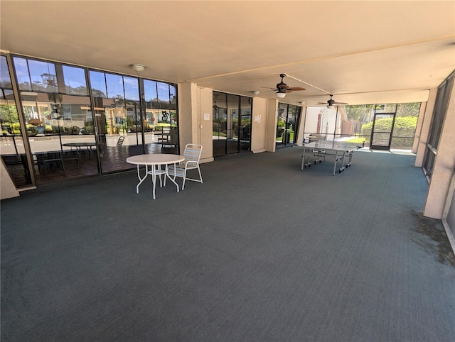 view of patio / terrace with ceiling fan