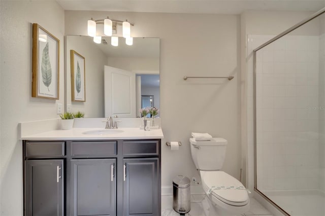 1536 Maidstone Ct, Davenport, FL 33896 - bathroom featuring a shower stall, toilet, and vanity