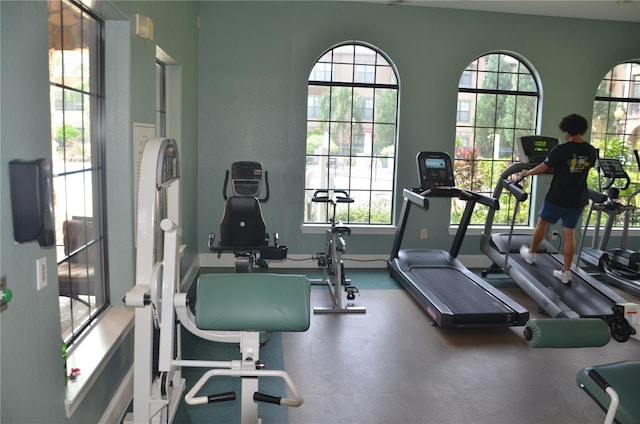 view of exercise room