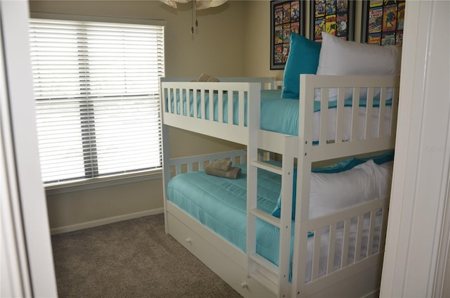 bedroom featuring carpet