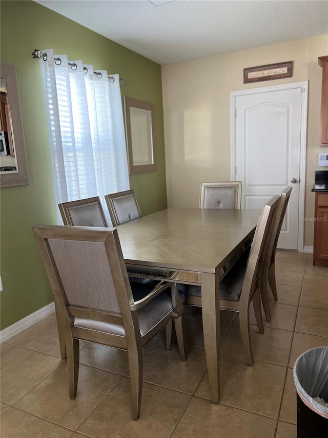 view of tiled dining room