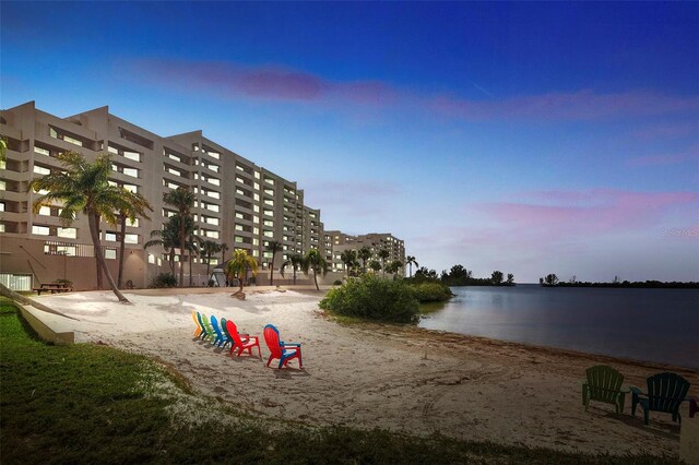 view of property's community featuring a water view