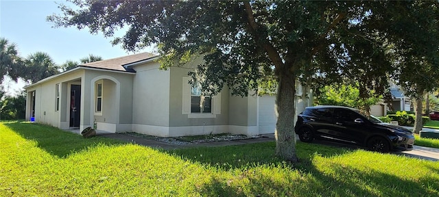 view of property exterior featuring a yard