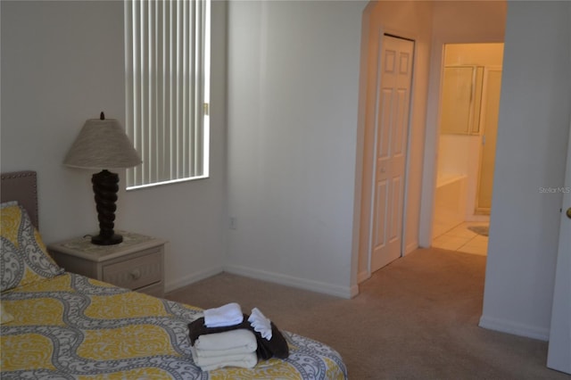 view of carpeted bedroom