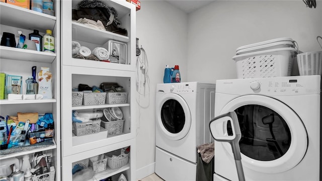 laundry area featuring separate washer and dryer