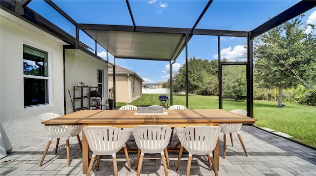 view of sunroom