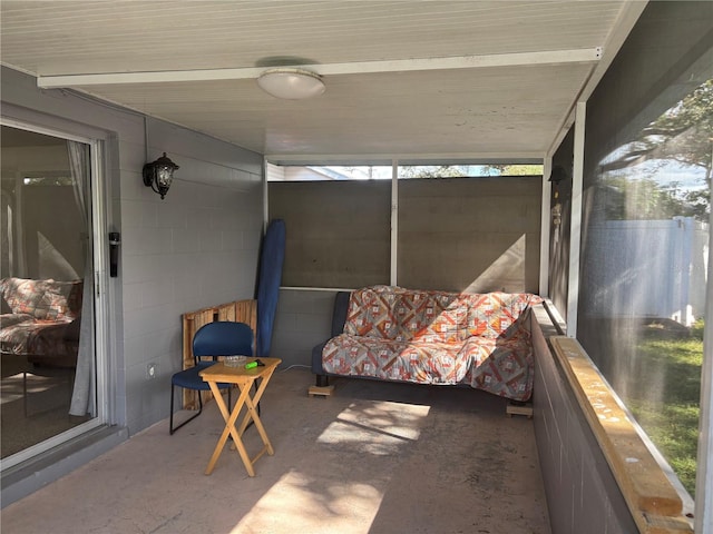 view of sunroom