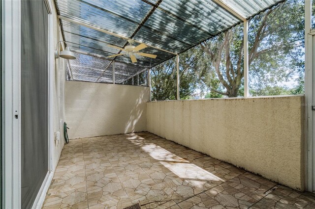 view of patio / terrace with ceiling fan