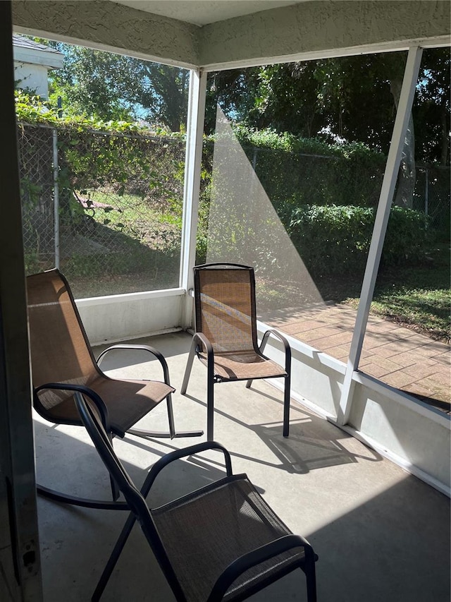 view of sunroom