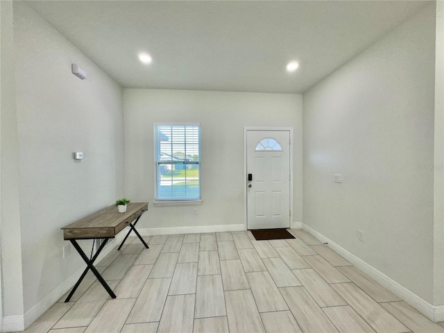 entryway featuring light wood-type flooring