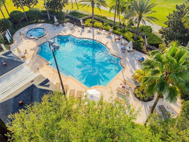 view of pool with a patio