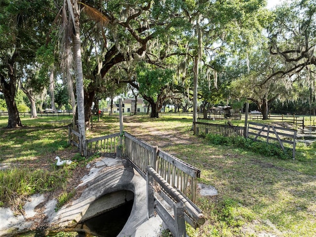 view of community with a lawn