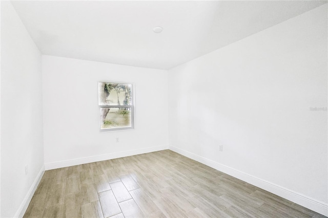 empty room featuring light hardwood / wood-style flooring