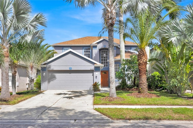 view of front property featuring a garage