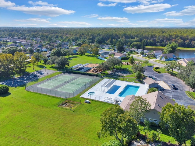 birds eye view of property