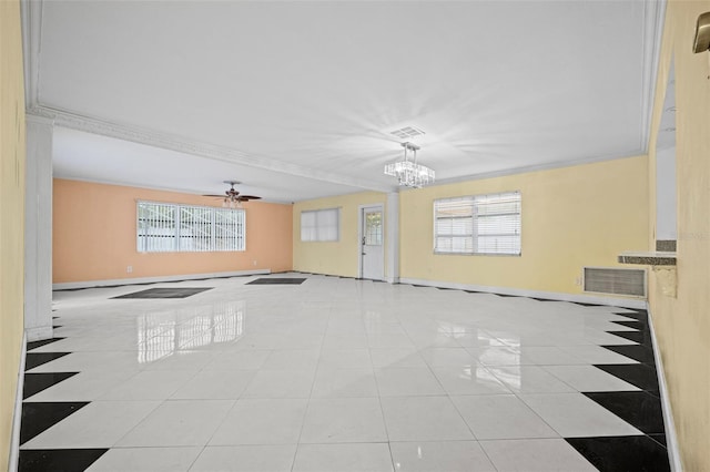 912 Ave T SE, Winter Haven, FL 33880 - spare room featuring plenty of natural light, visible vents, and baseboards