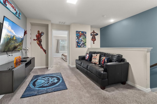 view of carpeted living room