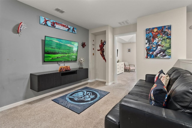 view of carpeted living room