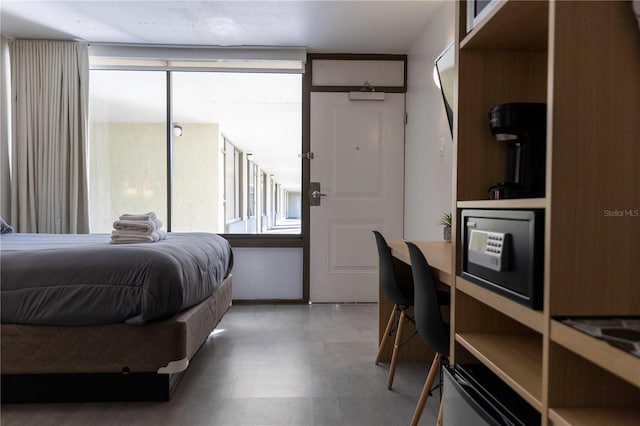 bedroom featuring tile patterned floors