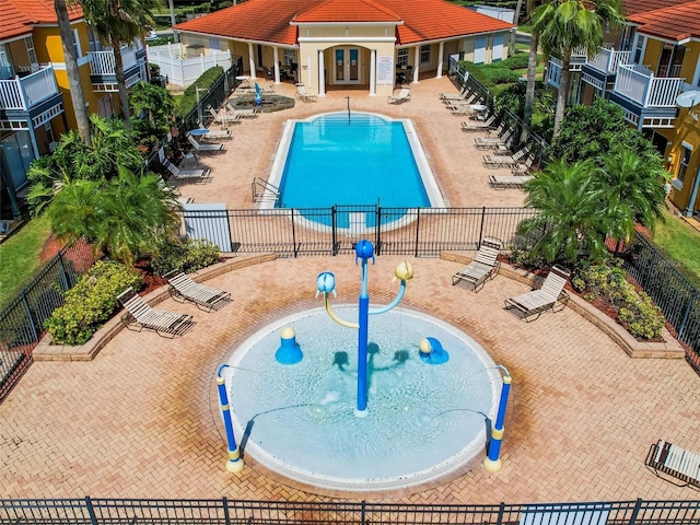 view of pool featuring a patio area