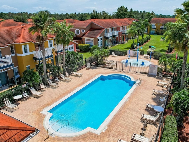 view of pool with a patio