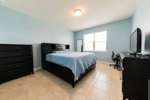 view of tiled bedroom