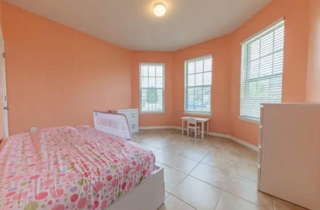 view of tiled bedroom