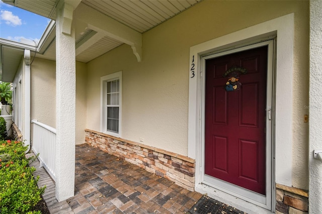 view of doorway to property