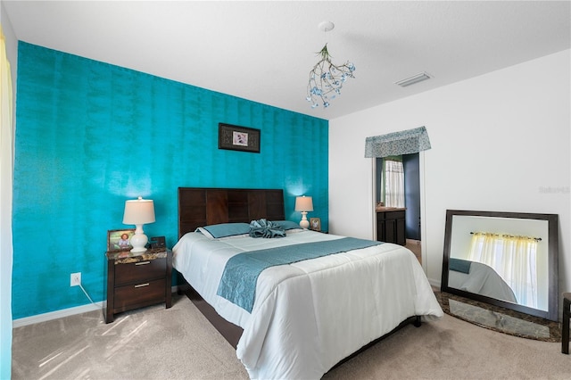 view of carpeted bedroom