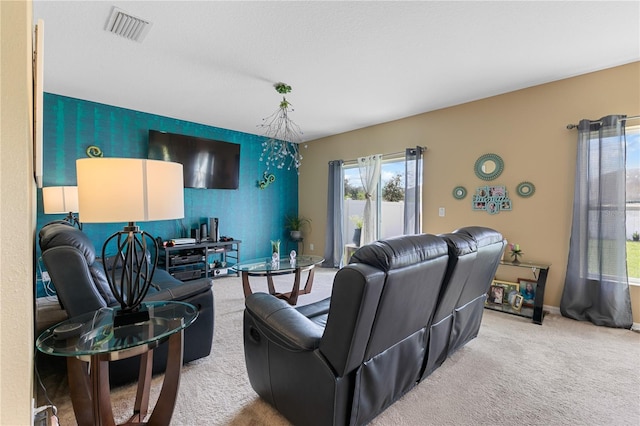 view of carpeted living room