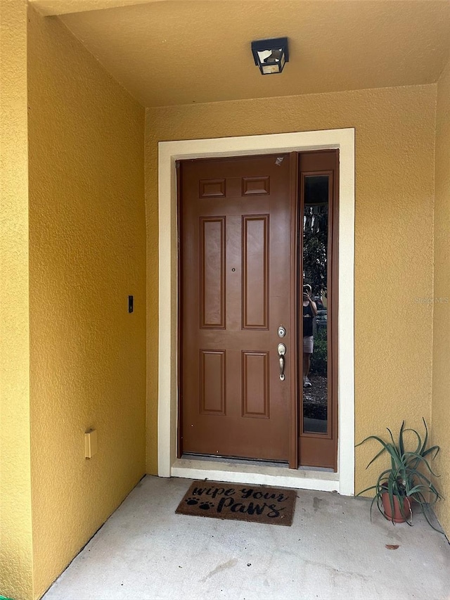 view of doorway to property