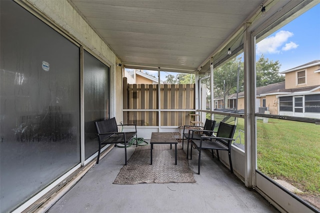 view of sunroom / solarium