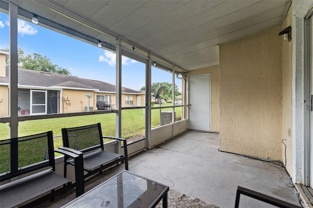 view of sunroom