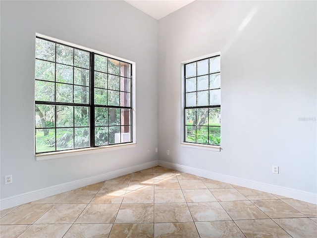 view of tiled empty room