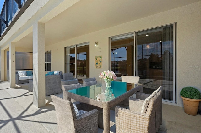 view of patio featuring outdoor lounge area