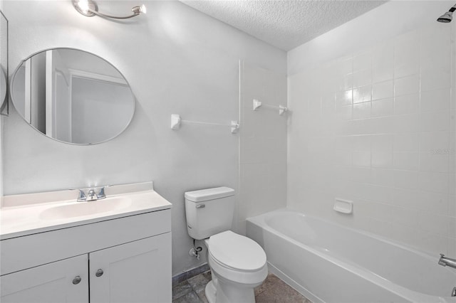 1548 Tiverton Blvd, Winter Garden, FL 34787 - bathroom with bathtub / shower combination, vanity, a textured ceiling, and toilet