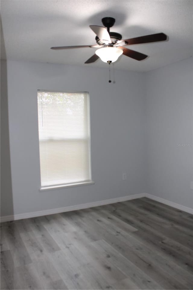 spare room with hardwood / wood-style floors