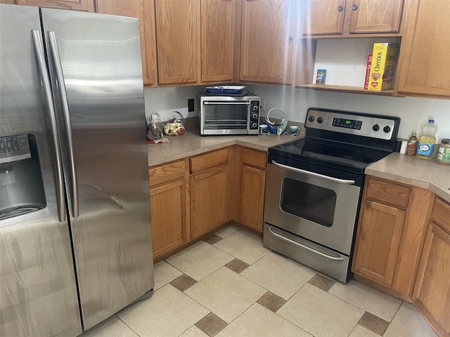 kitchen with appliances with stainless steel finishes