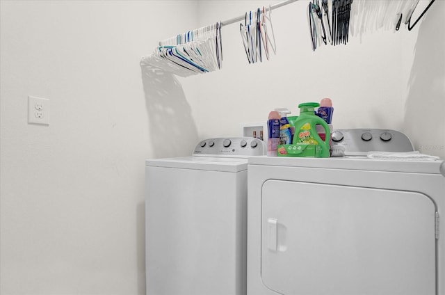 laundry room featuring washer and dryer