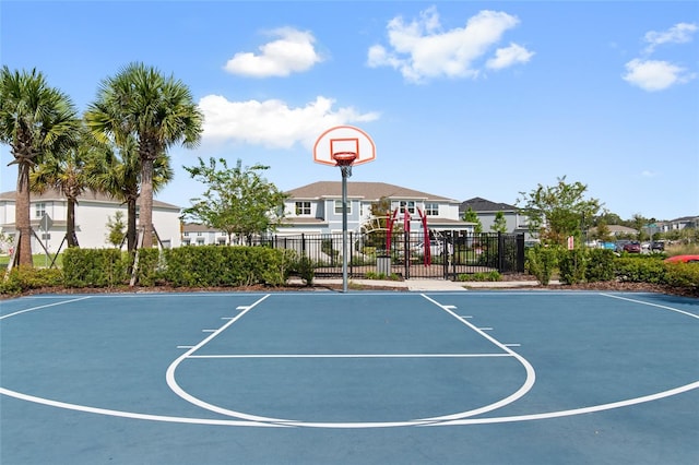 view of sport court