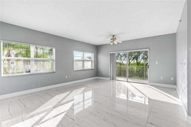 empty room with ceiling fan