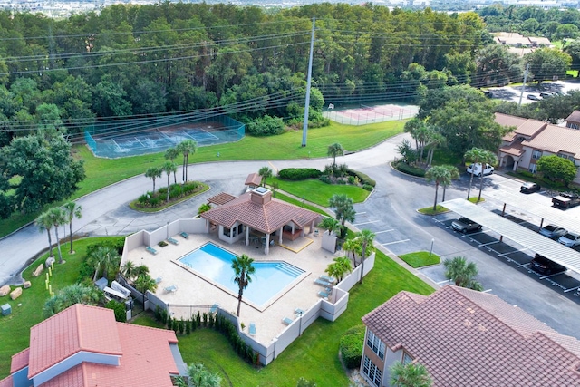 birds eye view of property