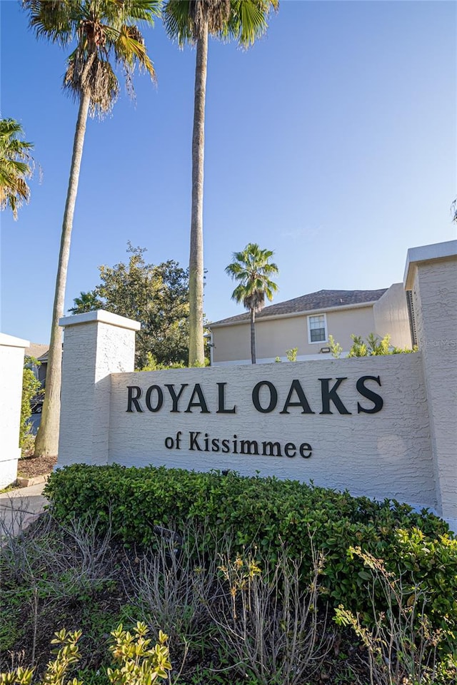 view of community sign