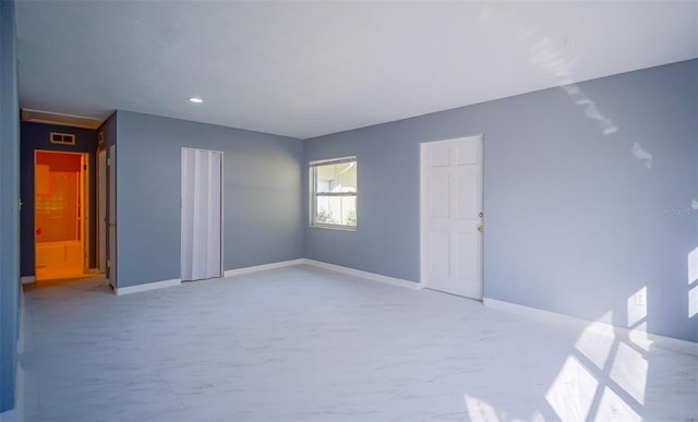 1501 NE 57th St, Ocala, FL 34479 - unfurnished room with baseboards, visible vents, and recessed lighting